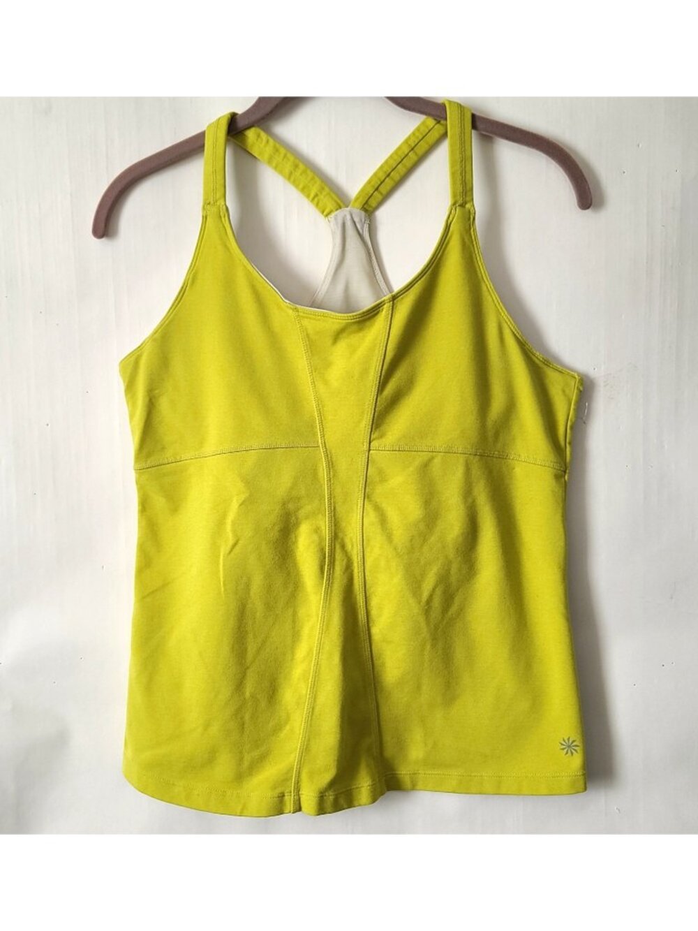 Athleta Sodha Yoga Support Racerback Tank Top Lime Green Sz S/M? No Tag